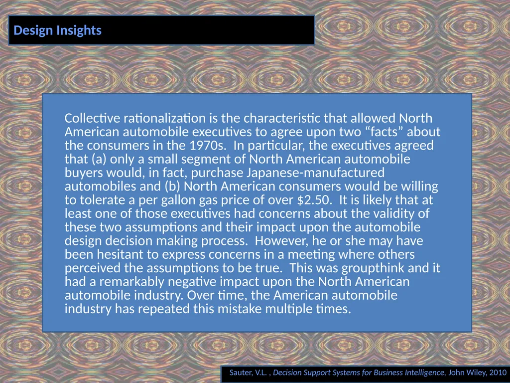 Chapter 11 GROUP DECISION SUPPORT SYSTEMS Decision - slide 2 of 5