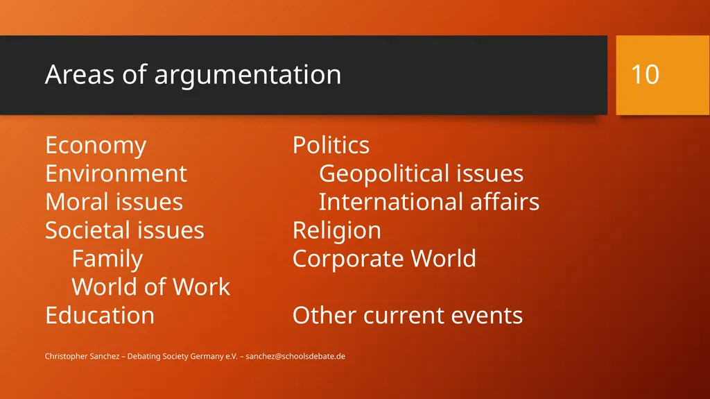 Preparing a debate – Arguments and fallacies - slide 10 of 37