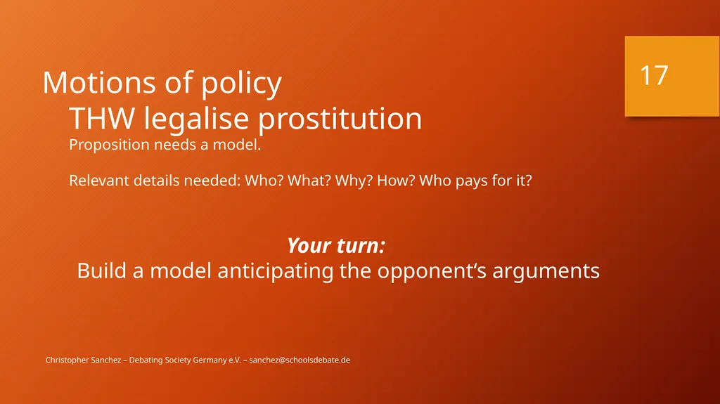 Preparing a debate – Arguments and fallacies - slide 17 of 37