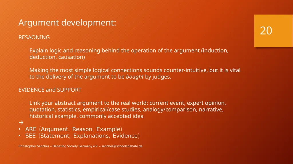 Preparing a debate – Arguments and fallacies - slide 20 of 37