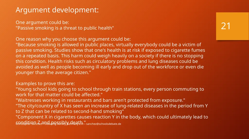 Preparing a debate – Arguments and fallacies - slide 21 of 37