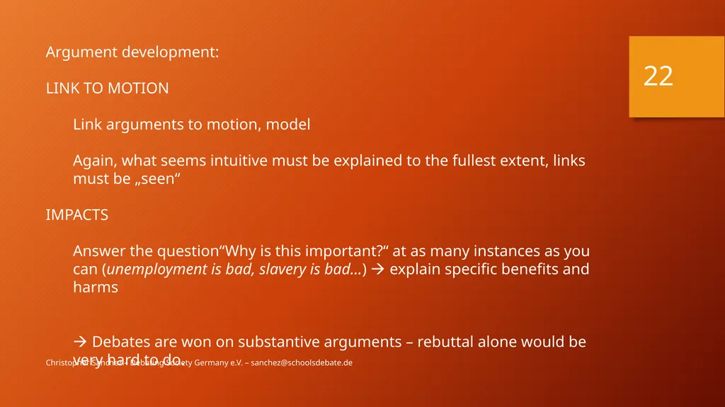 Preparing a debate – Arguments and fallacies - slide 22 of 37