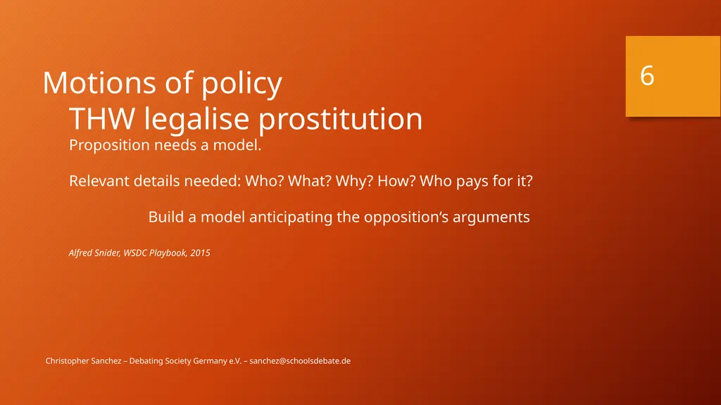 Preparing a debate – Arguments and fallacies - slide 6 of 37