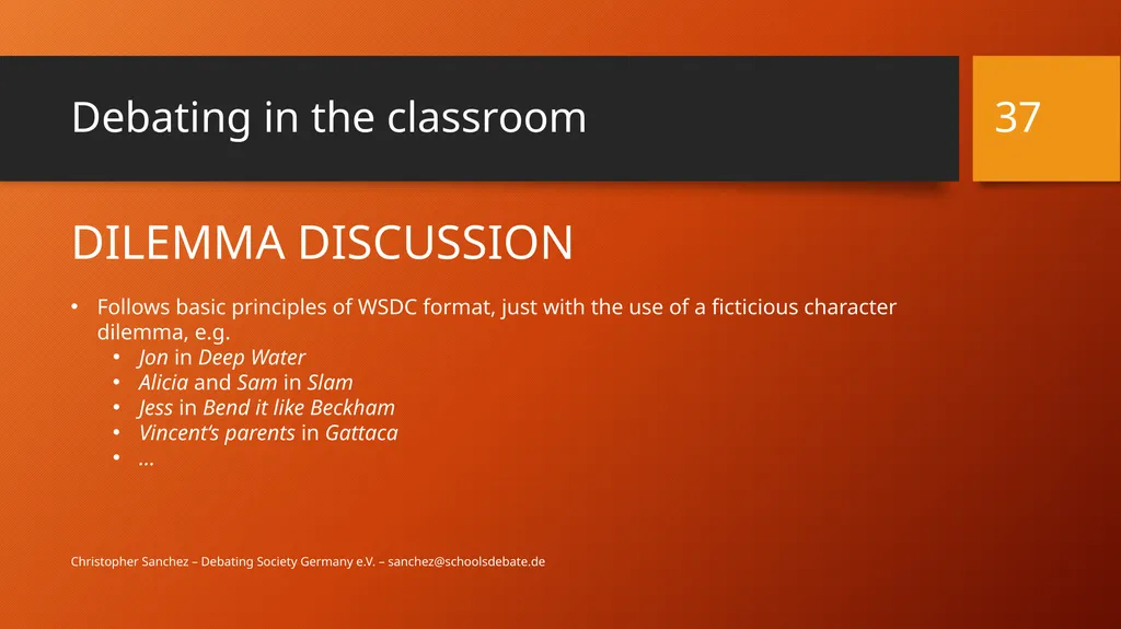 Preparing a debate – Arguments and fallacies - slide 37 of 37