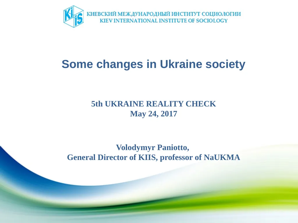 Some changes in Ukraine society 5th UKRAINE - slide 1 of 20