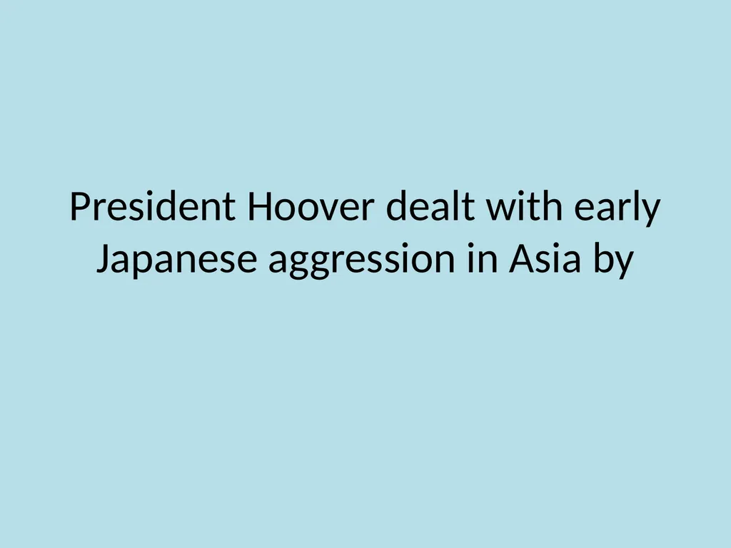 Unit 9 Review Updated President Hoover dealt with - slide 2 of 111