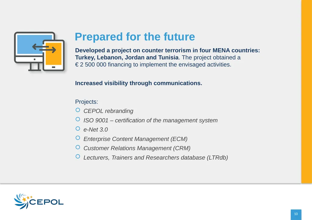 CEPOL EUROPEAN UNION AGENCY FOR LAW ENFORCEMENT - slide 10 of 34