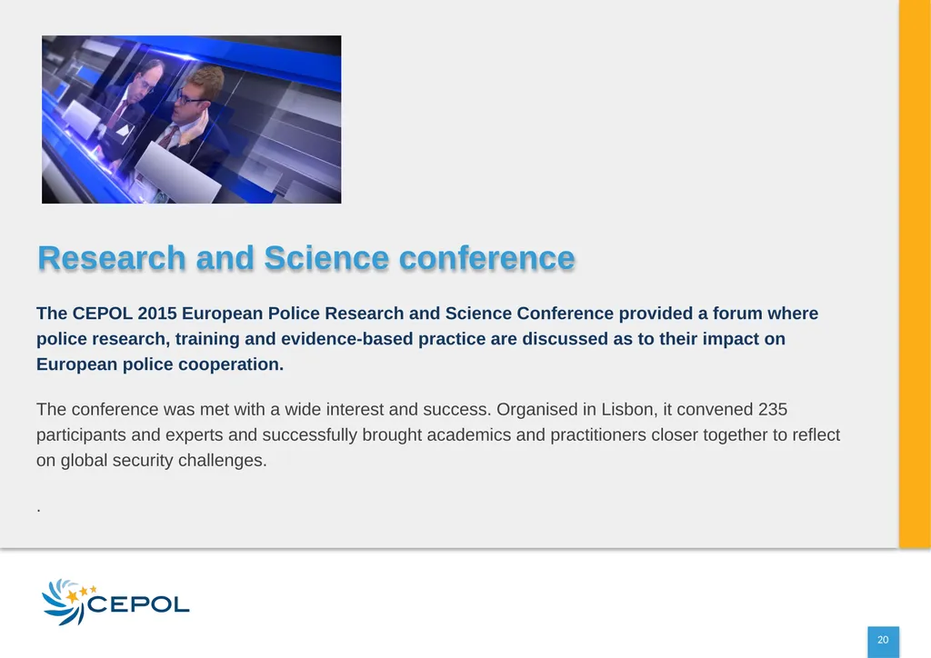 CEPOL EUROPEAN UNION AGENCY FOR LAW ENFORCEMENT - slide 20 of 34