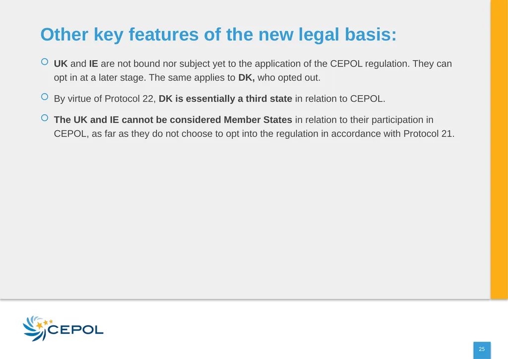 CEPOL EUROPEAN UNION AGENCY FOR LAW ENFORCEMENT - slide 25 of 34