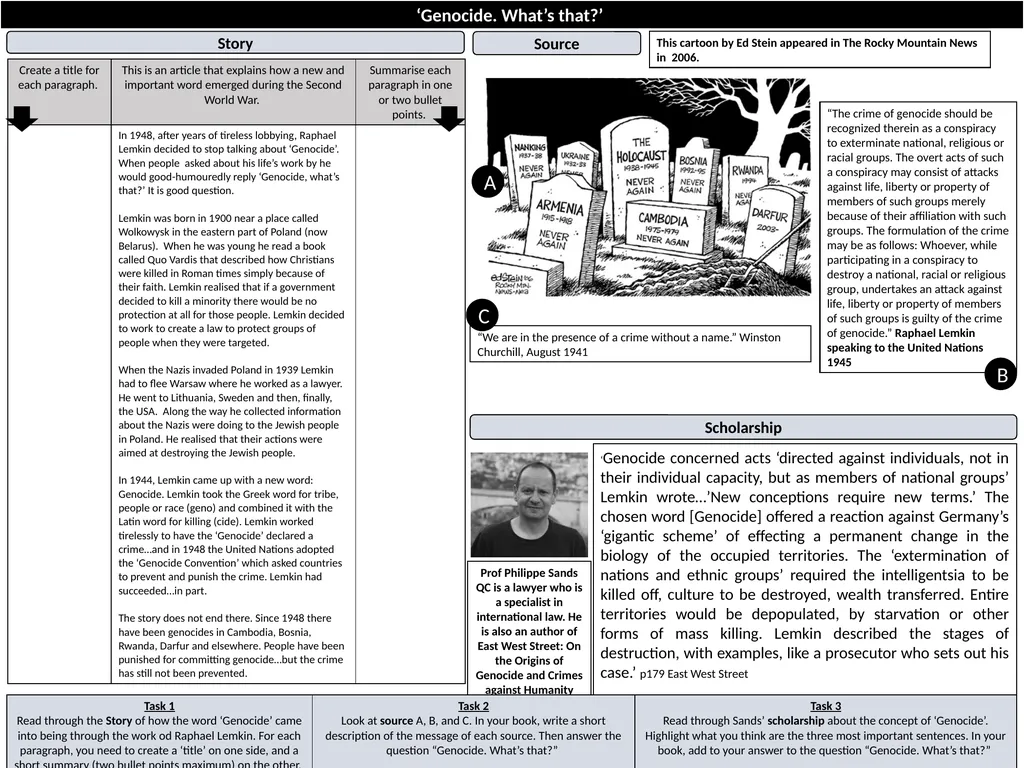 ‘Genocide. What’s that?’ Story Source Scholarship