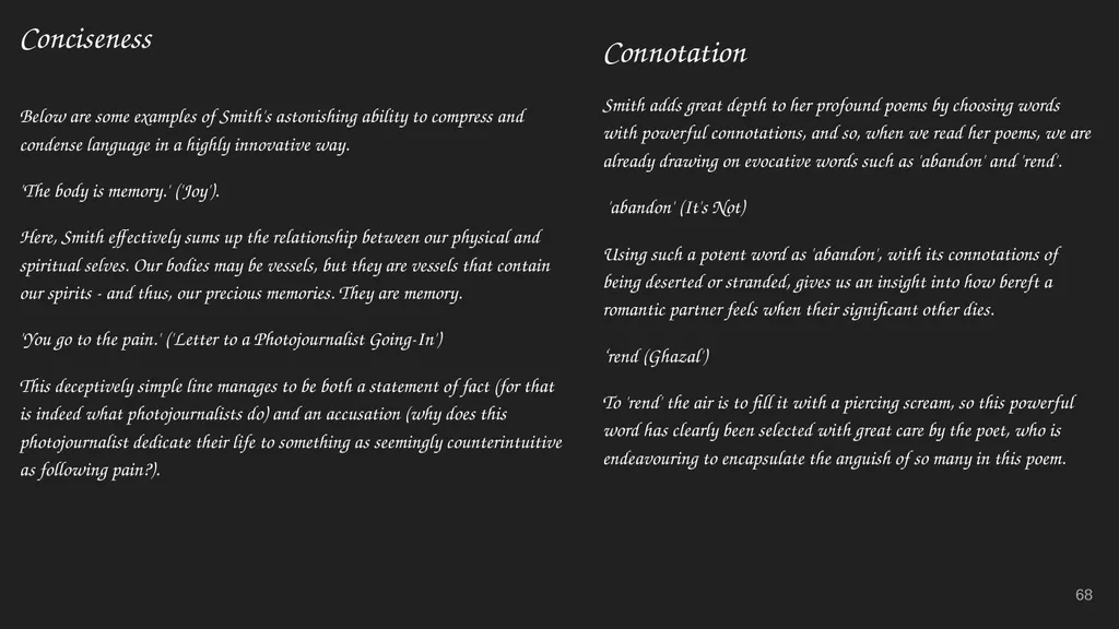 Tracy K. Smith Ms. Heeney’s Class Additional Notes - slide 68 of 72