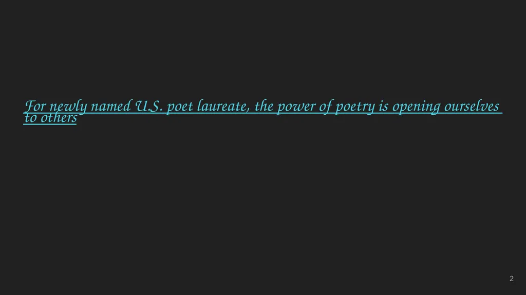 Tracy K. Smith Ms. Heeney’s Class Additional Notes - slide 2 of 72