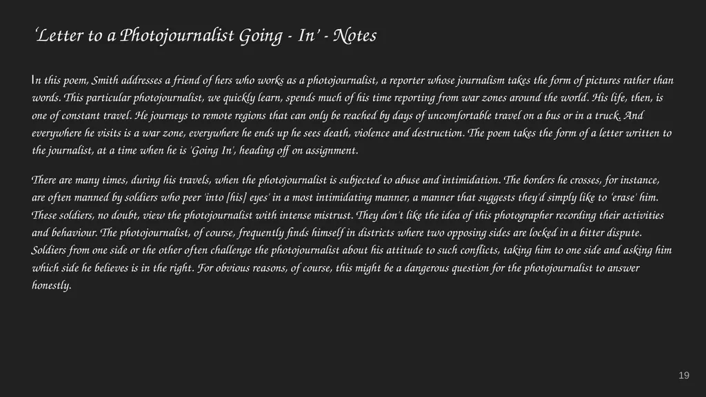 Tracy K. Smith Ms. Heeney’s Class Additional Notes - slide 19 of 72