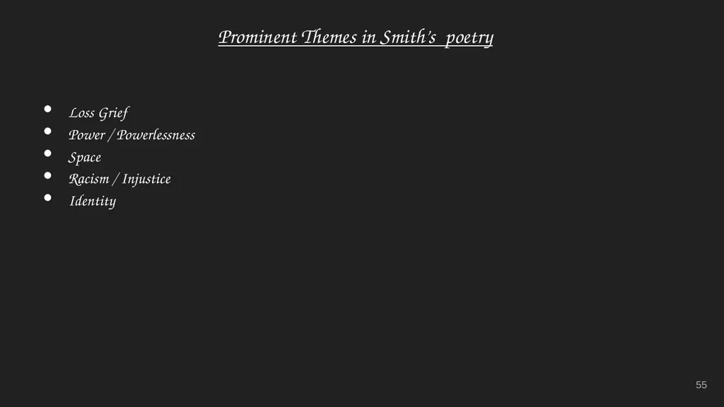 Tracy K. Smith Ms. Heeney’s Class Additional Notes - slide 55 of 72