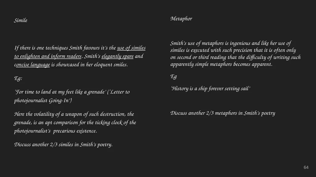 Tracy K. Smith Ms. Heeney’s Class Additional Notes - slide 64 of 72