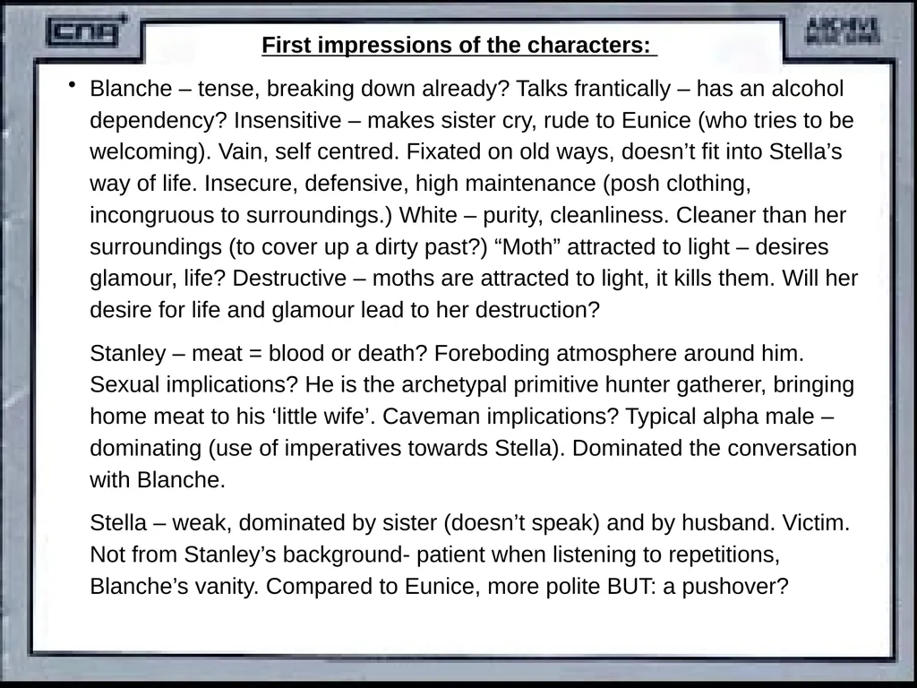 CONTENTS Synopsis Character description Historical - slide 12 of 40