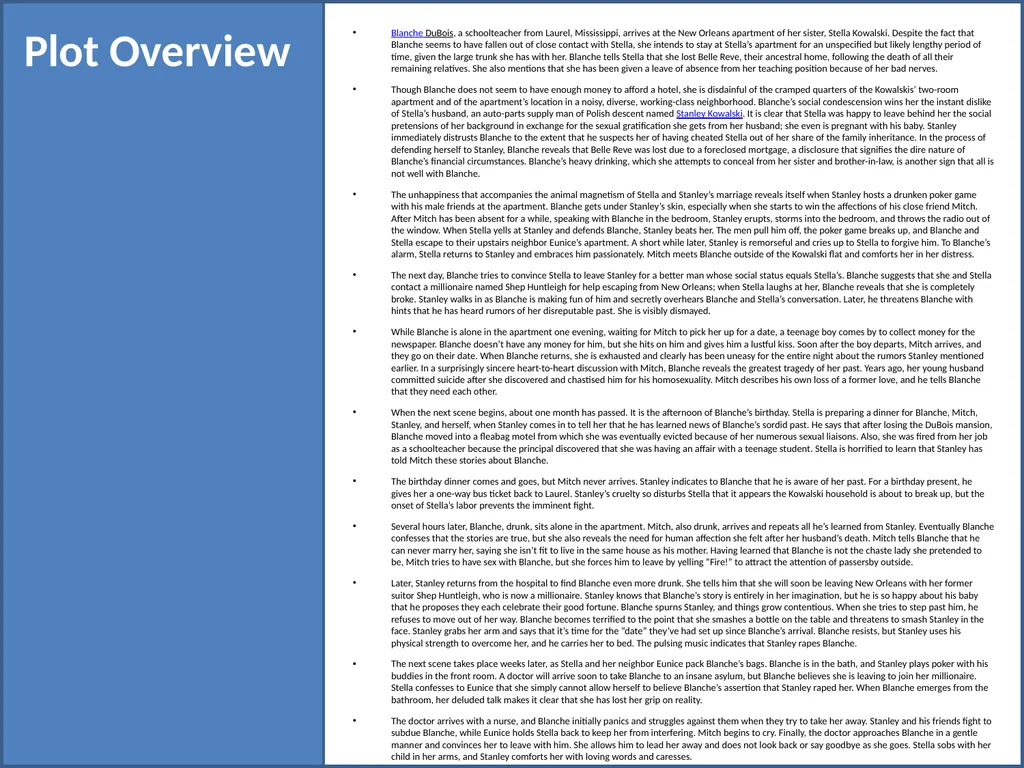 CONTENTS Synopsis Character description Historical - slide 4 of 40