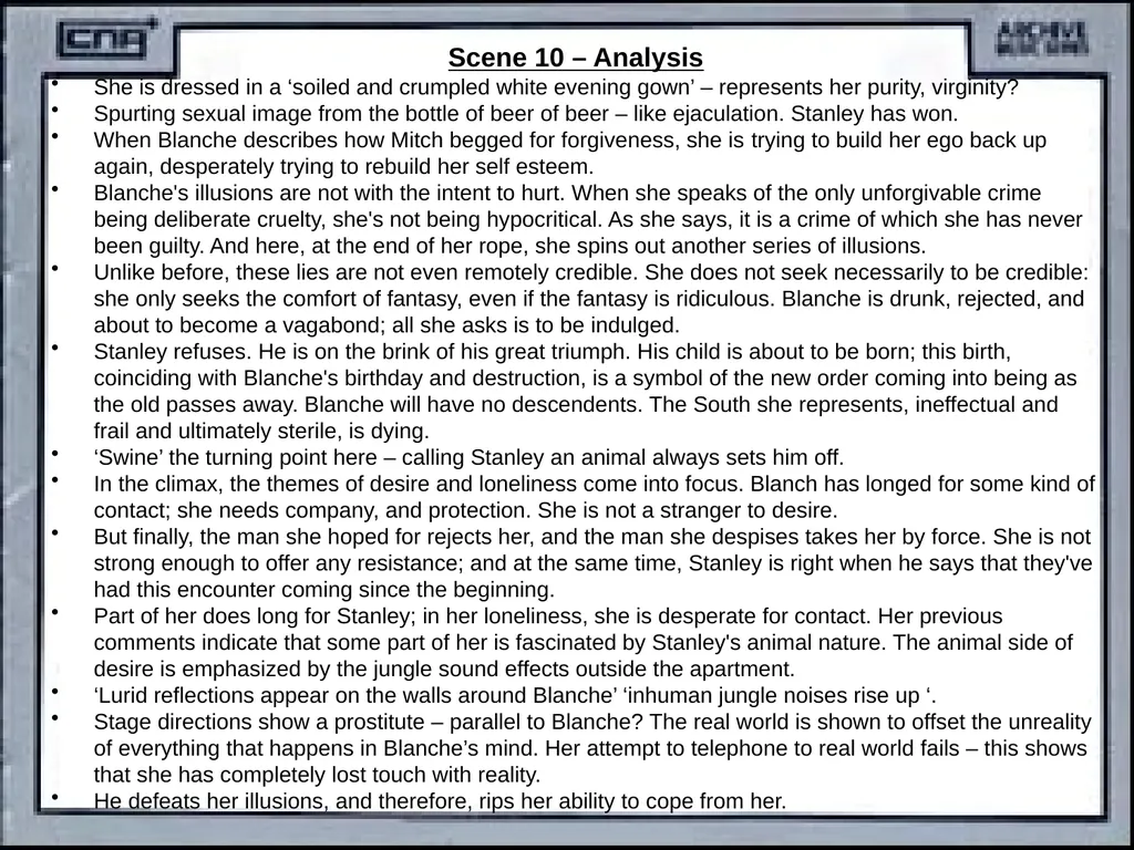 CONTENTS Synopsis Character description Historical - slide 35 of 40