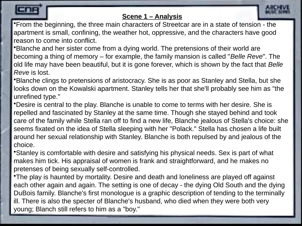 CONTENTS Synopsis Character description Historical - slide 10 of 40