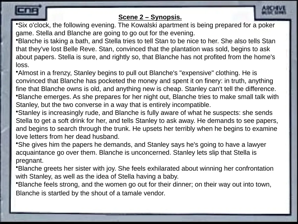 CONTENTS Synopsis Character description Historical - slide 14 of 40