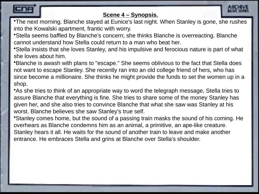CONTENTS Synopsis Character description Historical - slide 19 of 40