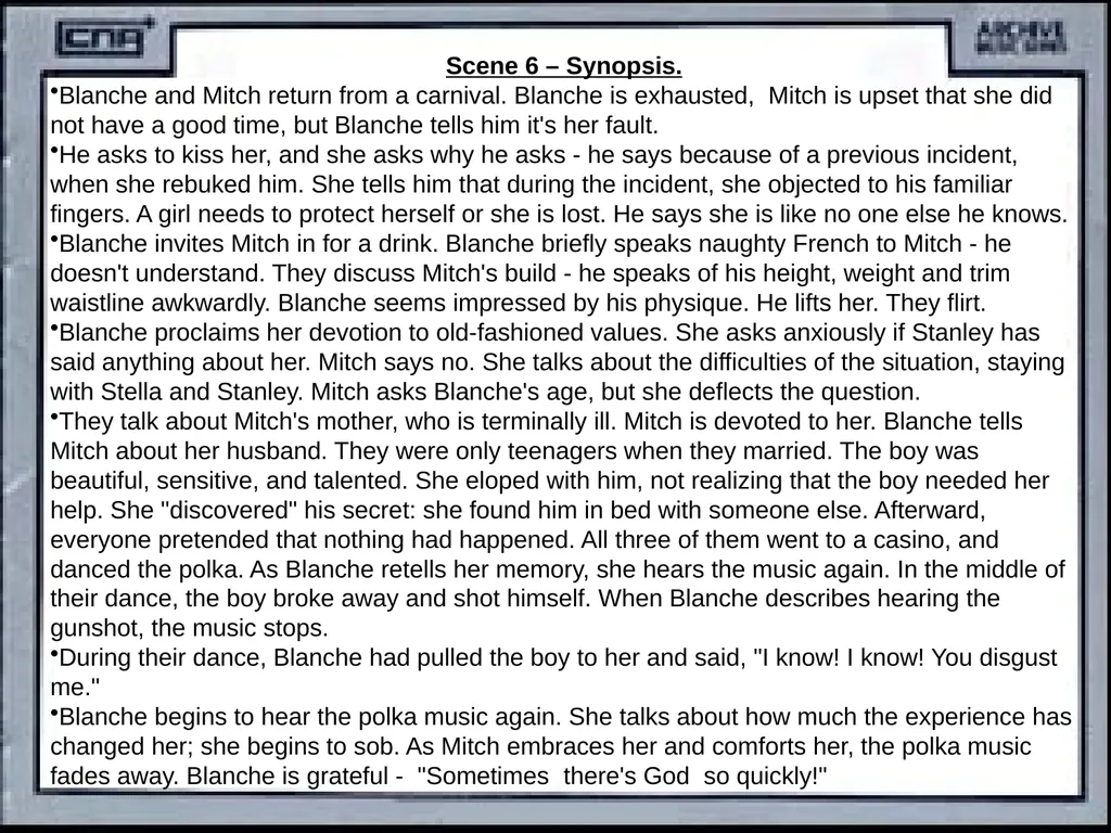 CONTENTS Synopsis Character description Historical - slide 26 of 40