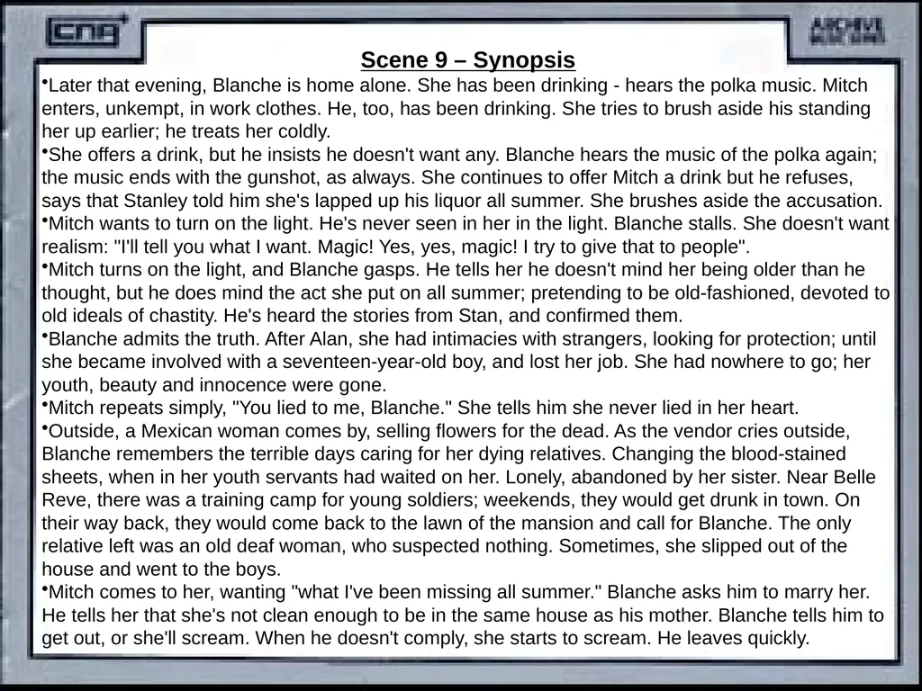 CONTENTS Synopsis Character description Historical - slide 32 of 40