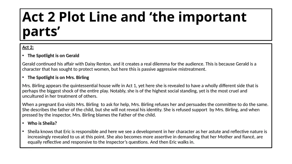 An Inspector Calls Key Content List: Context Stage - slide 33 of 41