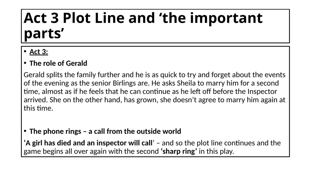 An Inspector Calls Key Content List: Context Stage - slide 37 of 41