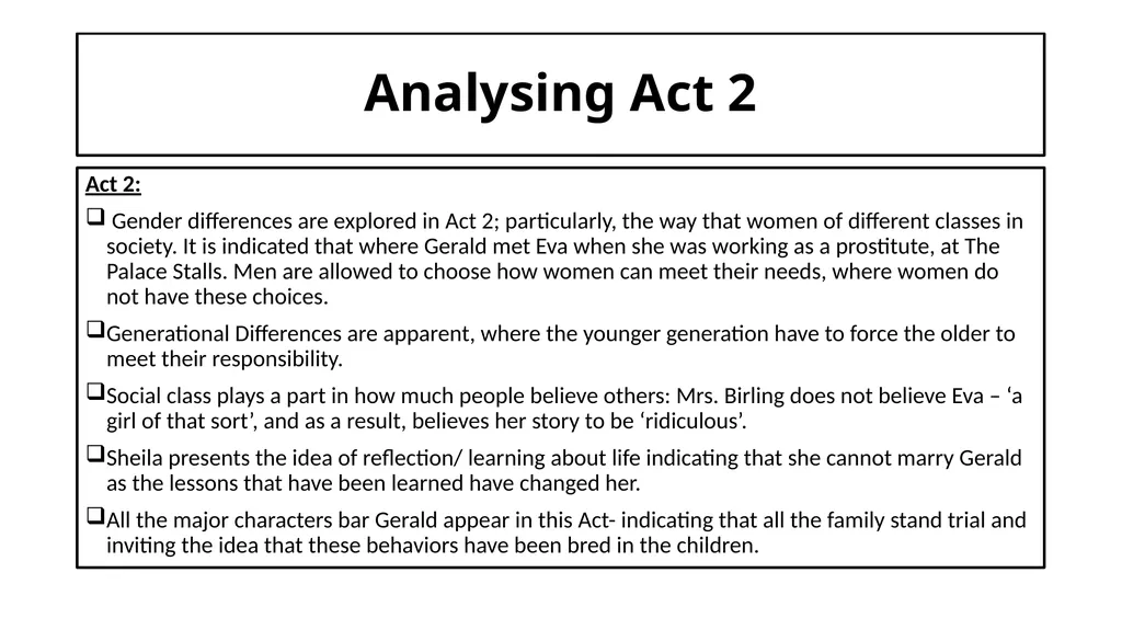 An Inspector Calls Key Content List: Context Stage - slide 34 of 41