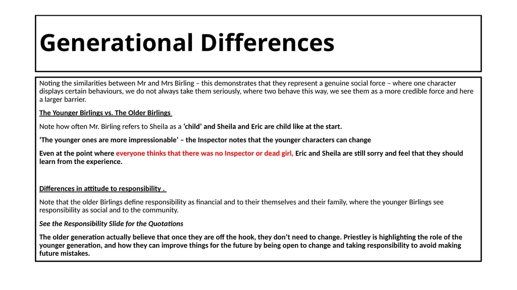 An Inspector Calls Key Content List: Context Stage - slide 27 of 41