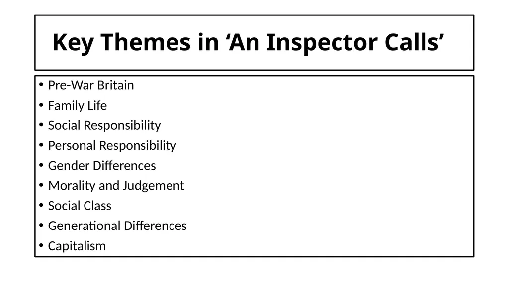 An Inspector Calls Key Content List: Context Stage - slide 19 of 41