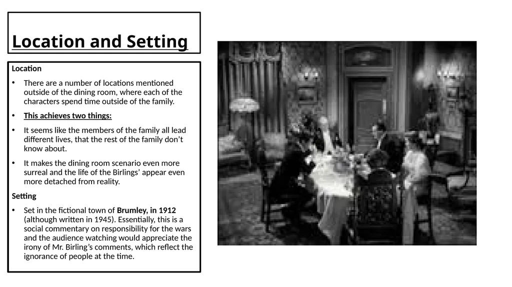 An Inspector Calls Key Content List: Context Stage - slide 10 of 41