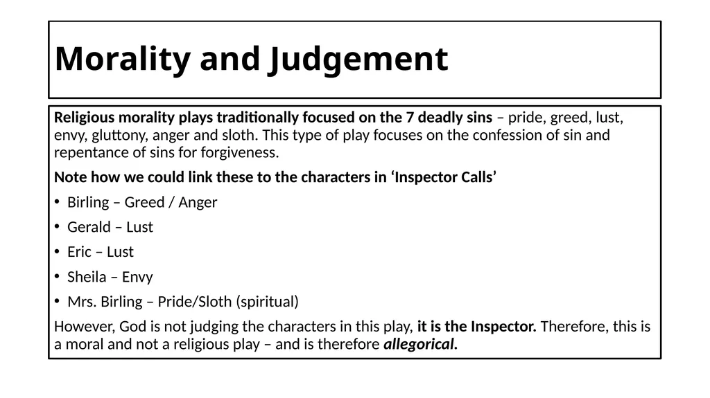An Inspector Calls Key Content List: Context Stage - slide 24 of 41