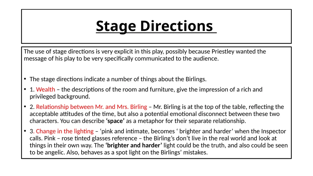 An Inspector Calls Key Content List: Context Stage - slide 8 of 41