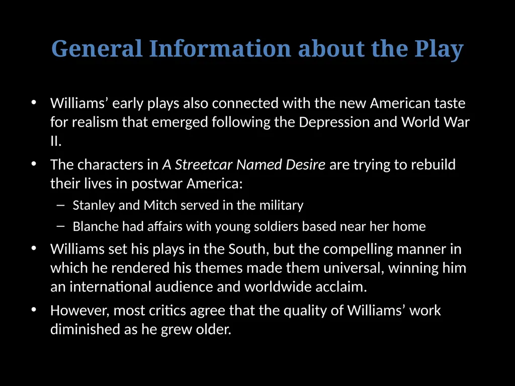 The Playwright and the Play Week 5 [Part 1] - slide 4 of 76