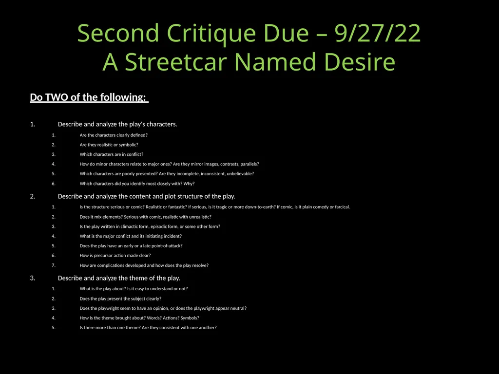 The Playwright and the Play Week 5 [Part 1] - slide 74 of 76