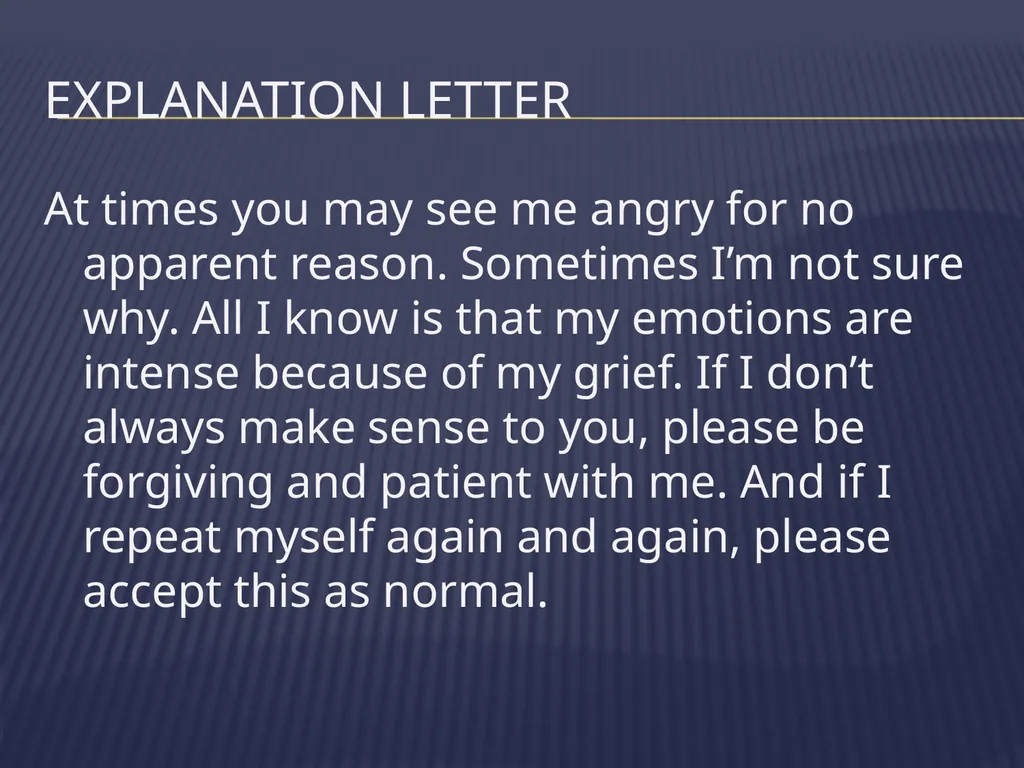 The Grieving Parent: Responding to Childhood - slide 76 of 81