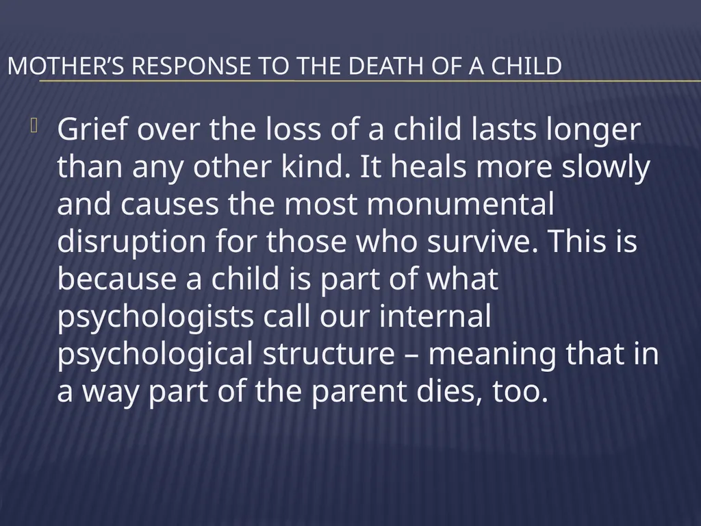 The Grieving Parent: Responding to Childhood - slide 33 of 81