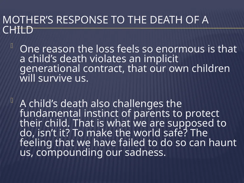 The Grieving Parent: Responding to Childhood - slide 35 of 81