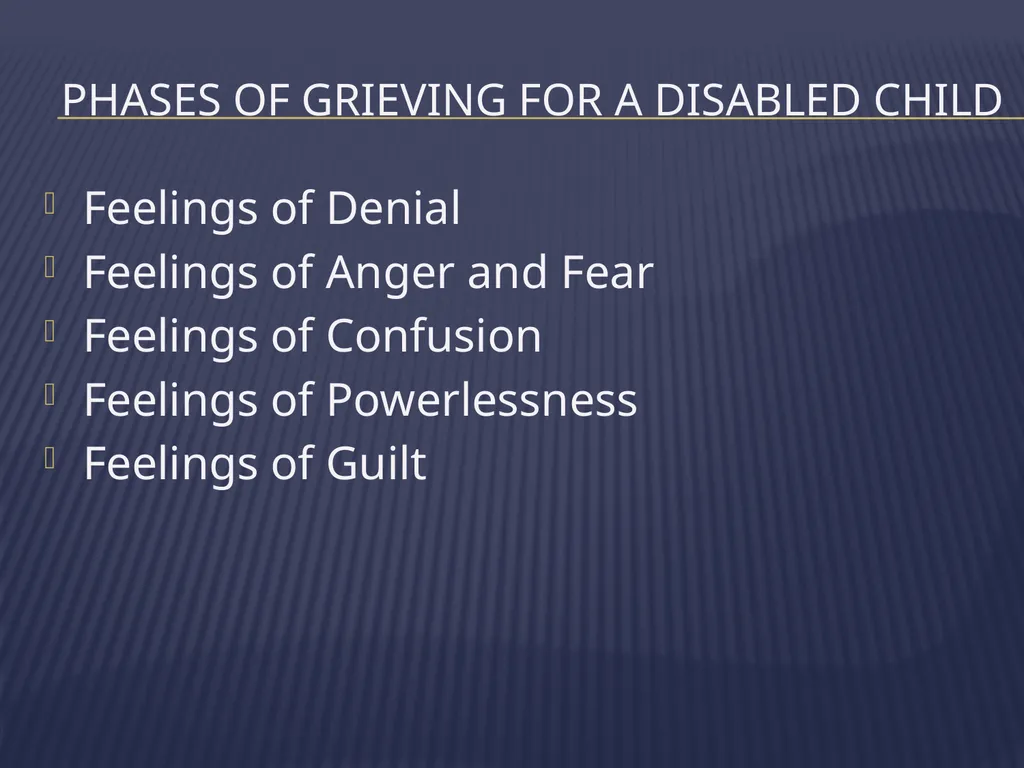 The Grieving Parent: Responding to Childhood - slide 47 of 81