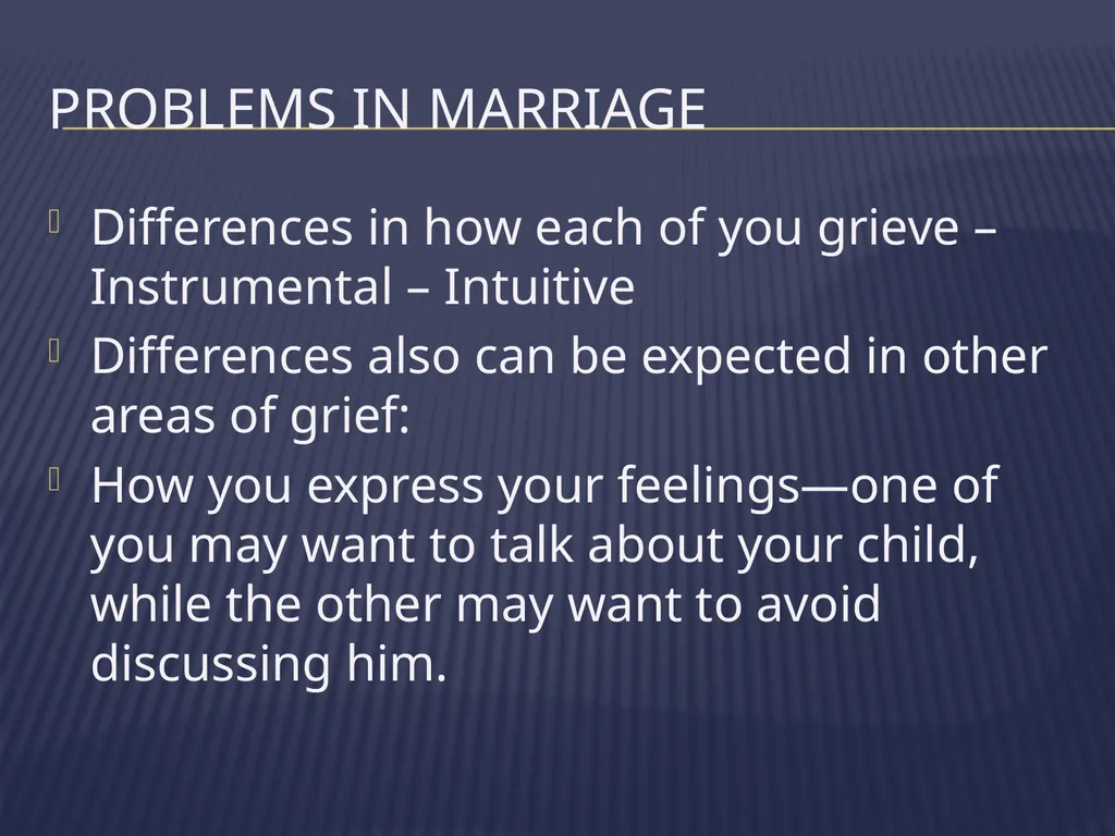 The Grieving Parent: Responding to Childhood - slide 39 of 81