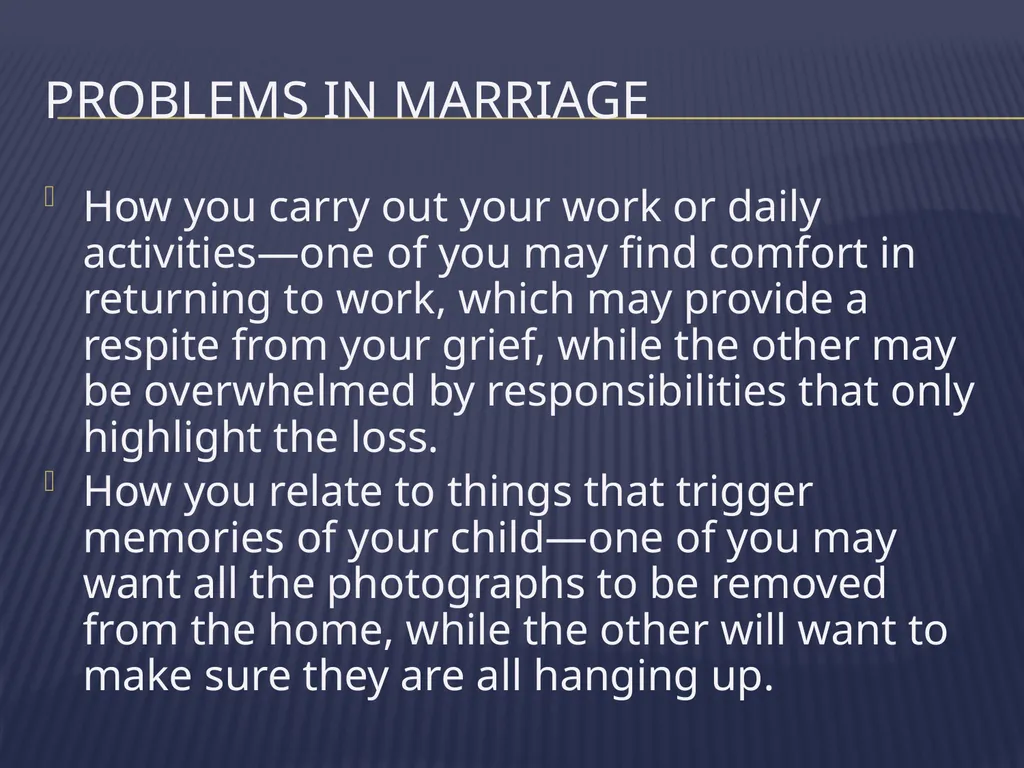 The Grieving Parent: Responding to Childhood - slide 40 of 81