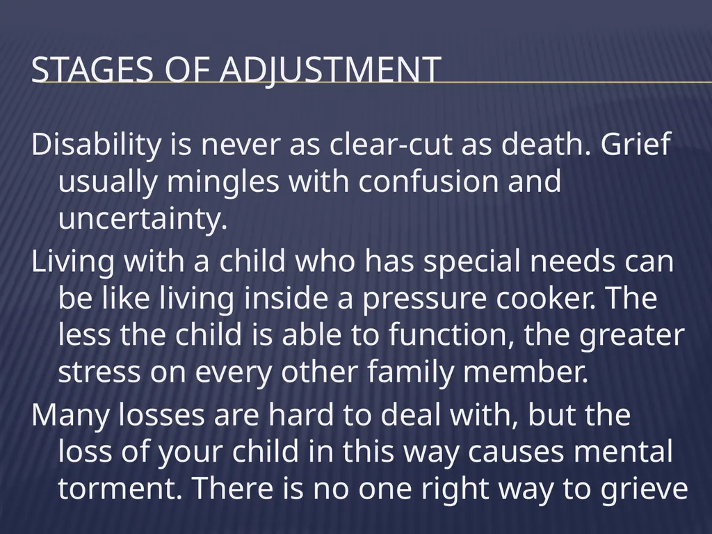 The Grieving Parent: Responding to Childhood - slide 51 of 81