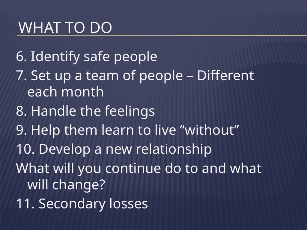 The Grieving Parent: Responding to Childhood - slide 80 of 81