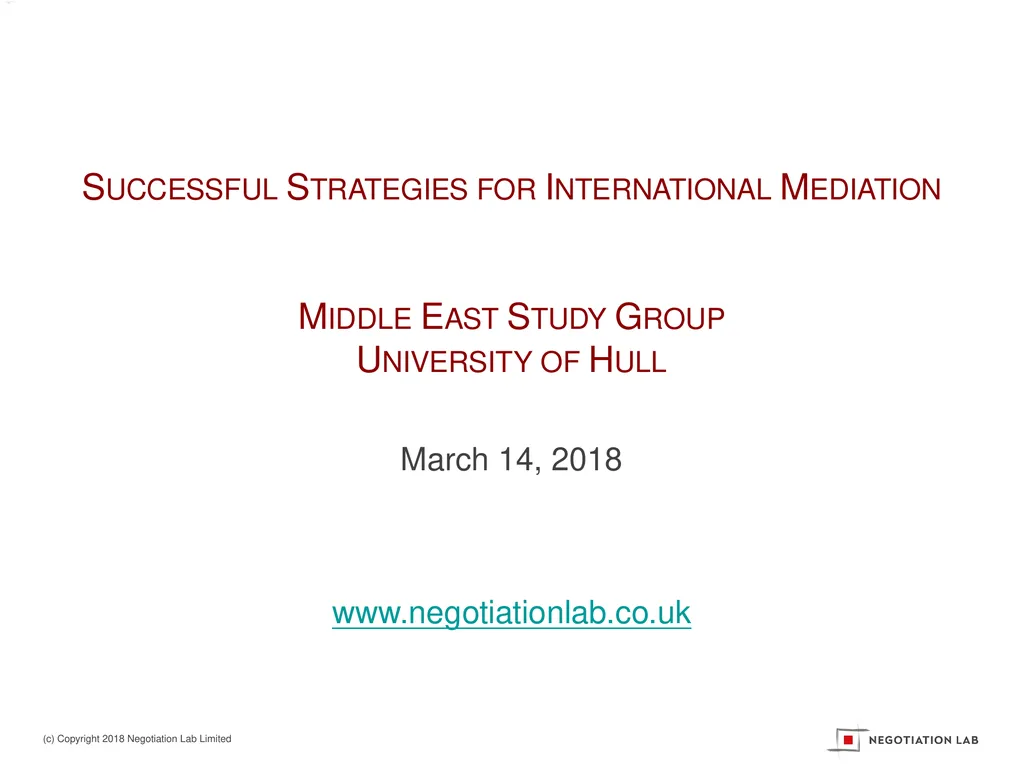 “A safe environment to learn and test negotiation - slide 2 of 30