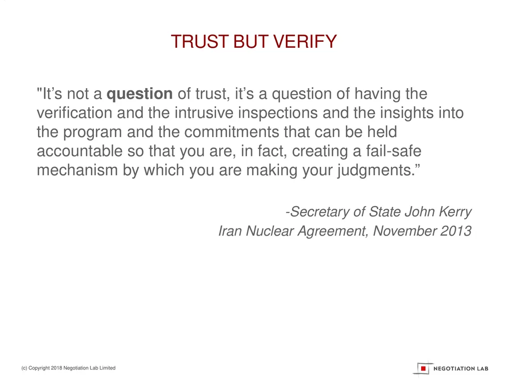 “A safe environment to learn and test negotiation - slide 26 of 30