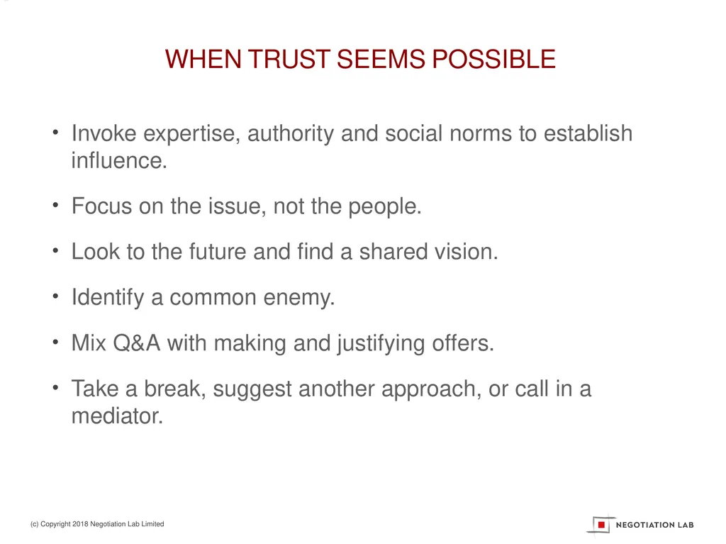 “A safe environment to learn and test negotiation - slide 29 of 30