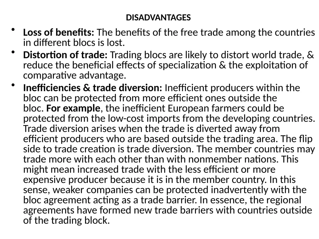 UNIT 2 International Business Environment Trading - slide 40 of 82