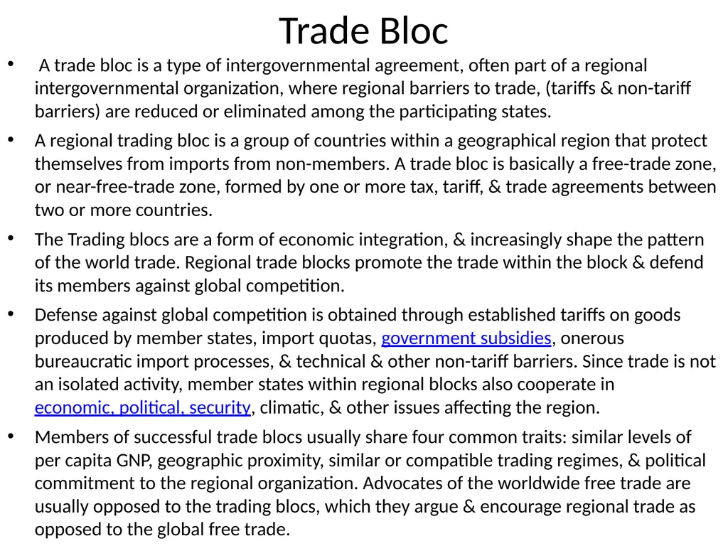 UNIT 2 International Business Environment Trading - slide 28 of 82